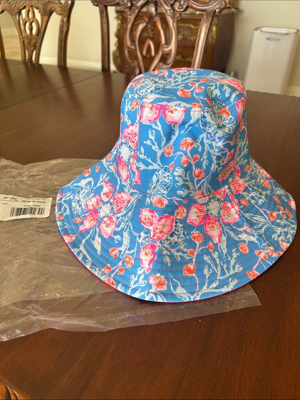 Lilly Pulitzer Bahamian Rhapsody Reversible UPF 50+ Sun Hat NWT